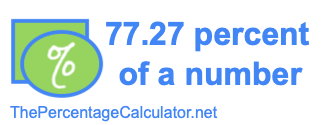 How to find 77.27 percent of a number