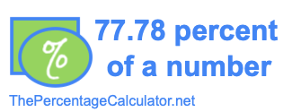 How to find 77.78 percent of a number