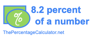 How to find 8.2 percent of a number