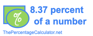 How to find 8.37 percent of a number