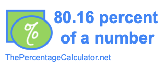 How to find 80.16 percent of a number