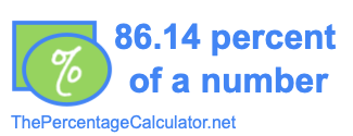 How to find 86.14 percent of a number