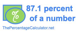 How to find 87.1 percent of a number