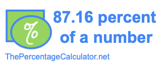How to find 87.16 percent of a number
