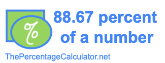 How to find 88.67 percent of a number