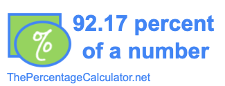 How to find 92.17 percent of a number