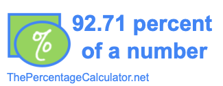 How to find 92.71 percent of a number