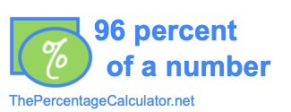 How to find 96 percent of a number