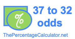 37 to 32 odds