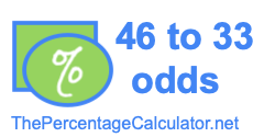 46 to 33 odds