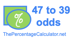 47 to 39 odds