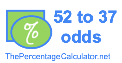 52 to 37 odds