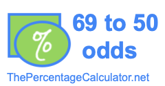 69 to 50 odds