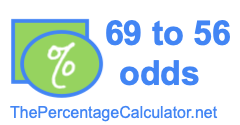 69 to 56 odds