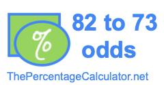 82 to 73 odds