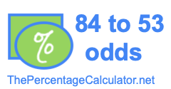 84 to 53 odds