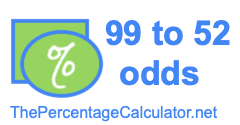 99 to 52 odds