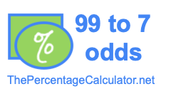 99 to 7 odds