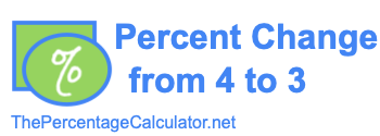  What is the percent of change from 4 to 3 : The Complete Calculation Guide