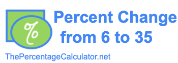 Percent change from 6 to 35