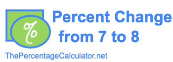 Percent change from 7 to 8