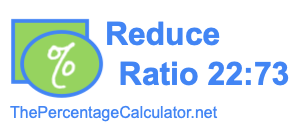 Reduce Ratio 22:73