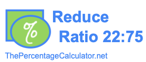Reduce Ratio 22:75