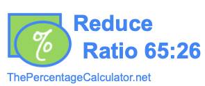 Reduce Ratio 65:26