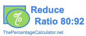 Reduce Ratio 80:92