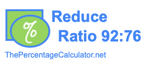 Reduce Ratio 92:76