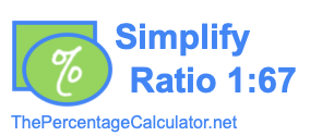 Simplify Ratio 1:67