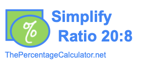 Simplify Ratio 20:8