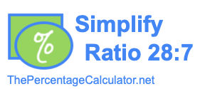 Simplify Ratio 28:7