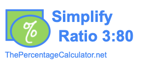 Simplify Ratio 3:80