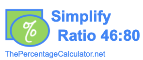 Simplify Ratio 46:80