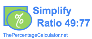 Simplify Ratio 49:77