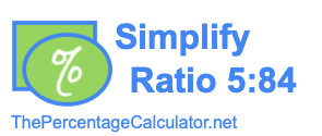 Simplify Ratio 5:84