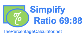 Simplify Ratio 69:88