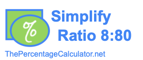 Simplify Ratio 8:80