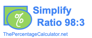 Simplify Ratio 98:3