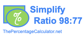 Simplify Ratio 98:77